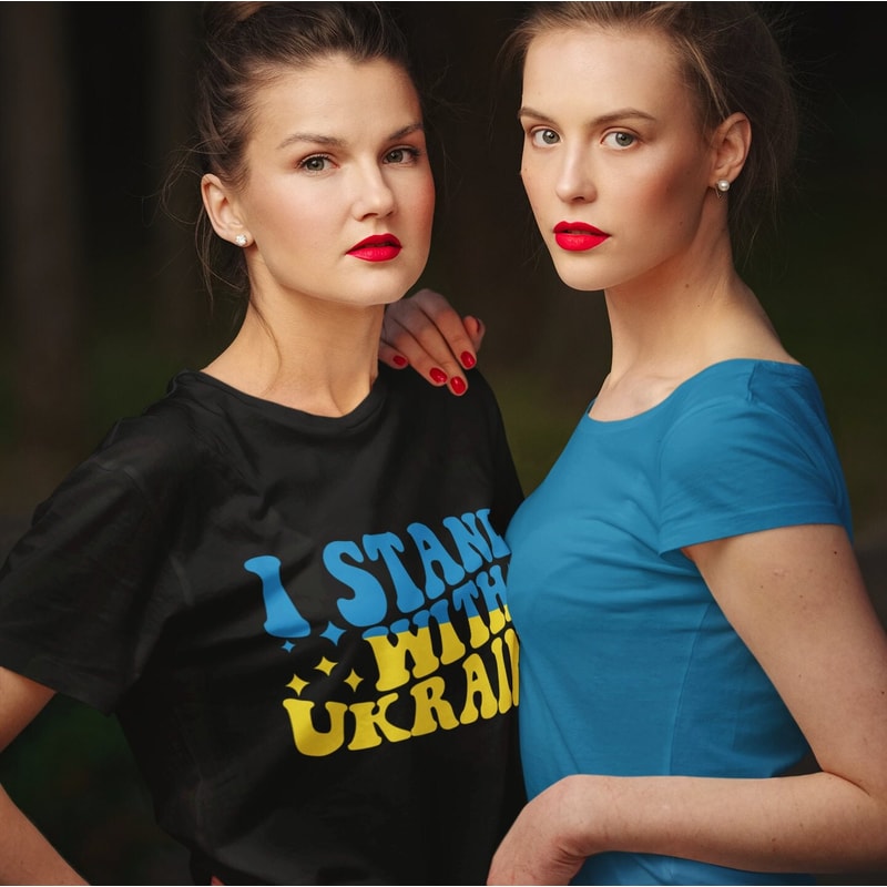 I stand with Ukraine SVG, Stop War SVG, Support Ukraine SVG, Wavy text retro, Anti war shirt - 3.jpg