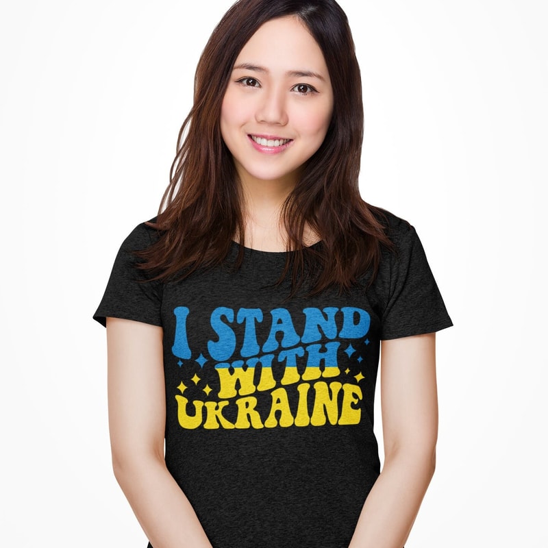 I stand with Ukraine SVG, Stop War SVG, Support Ukraine SVG, Wavy text retro, Anti war shirt - 4.jpg