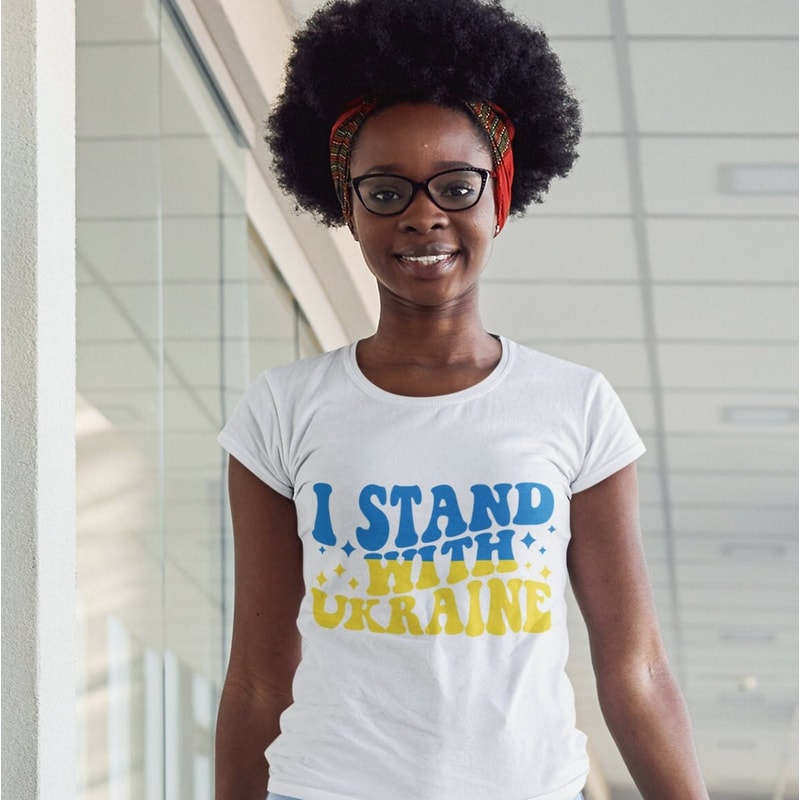 I stand with Ukraine SVG, Stop War SVG, Support Ukraine SVG, Wavy text retro, Anti war shirt - 5.jpg