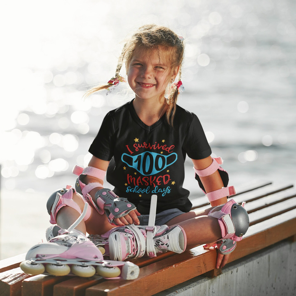 I Survived 100 Masked School Days svg, I survived 100 days, 100 days of School svg, Mask 100 days SVG - 2.jpg