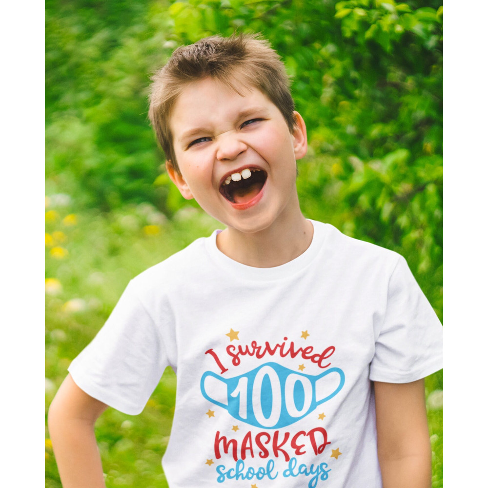 I Survived 100 Masked School Days svg, I survived 100 days, 100 days of School svg, Mask 100 days SVG - 4.jpg