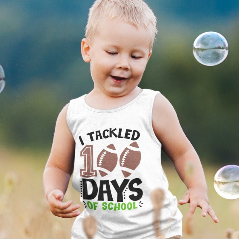 I Tackled 100 Days of School SVG, Boy 100 Days of School Svg, Football Svg, 100th Day of School Shirt Svg File for Cricut, Sublimation Png - 4.jpg