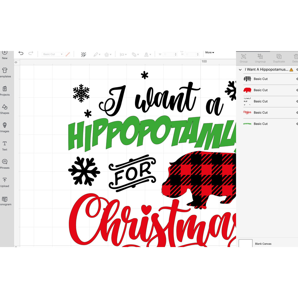 I Want A Hippopotamus For Christmas SVG, Hippo svg, Buffalo Plaid Print SVG - 7.jpg