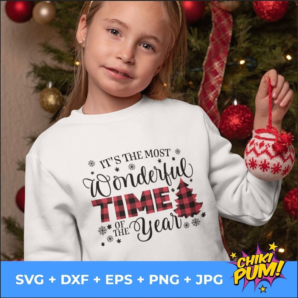 It's The Most Wonderful Time Of The Year SVG, Christmas SVG, Cut File, Cricut, Silhouette, Winter svg - 1.jpg