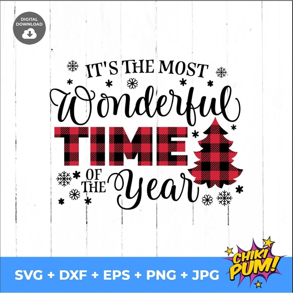 It's The Most Wonderful Time Of The Year SVG, Christmas SVG, Cut File, Cricut, Silhouette, Winter svg - 2.jpg