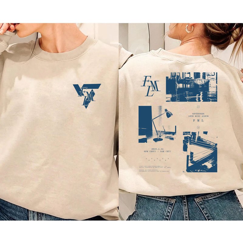 Vintage 2 Sides Seventeen FML Shirt, Seventeen Kpop Sweatshirt, Seventeen FML Album Tshirt, Gift for Carat, Seventeen Merch, Seventeen Logo - 1.jpg