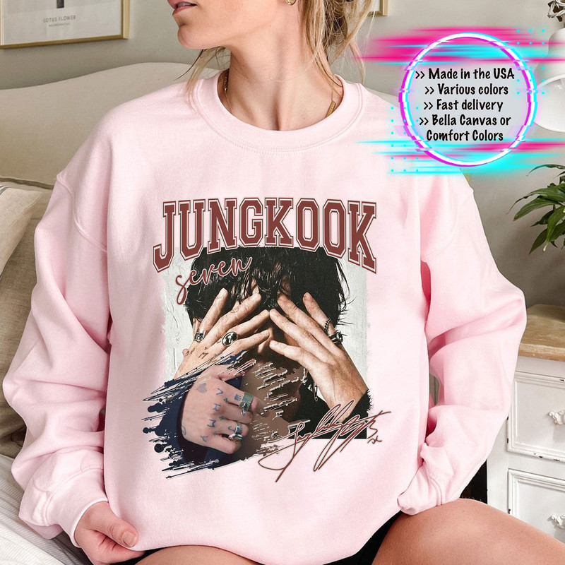 Vintage JungKook Seven Shirt, BTS Jungkook Seven Solo Debut Sweatshirt, Jungkookie Graphic Tshirt, Bangtan Shirt, Army Gift, Jungkook Tee - 1.jpg