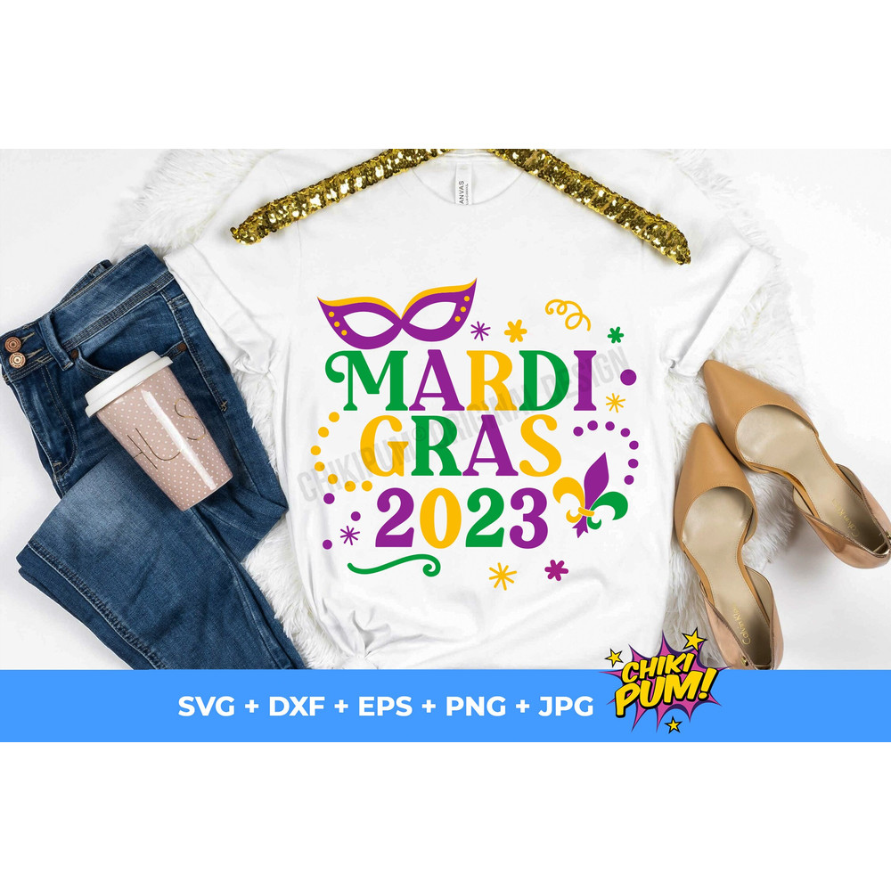 Mardi Gras 2023 SVG, Mardi Gras SVG, Fat Tuesday matching shirts, Mardi gras shirt SVG, Mardi gras cut files - 2.jpg