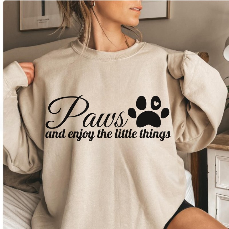 Enjoy the little things svg, dog quote svg, positive svg, dog mom svg, dog paw svg, motivational quote svg, inspirational quote svg, mug svg - 2.jpg