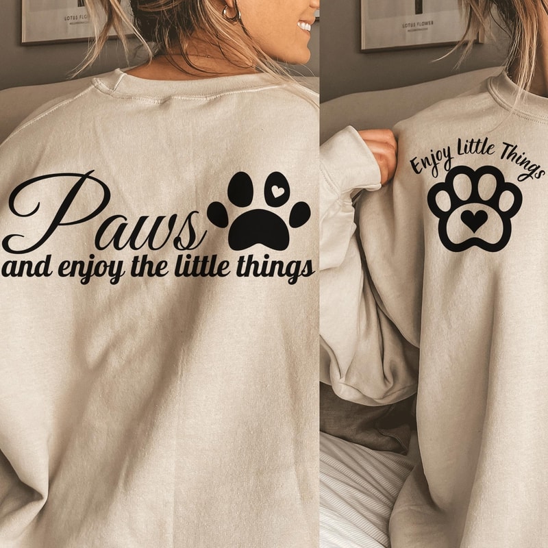 Enjoy the little things svg, dog quote svg, positive svg, dog mom svg, dog paw svg, motivational quote svg, inspirational quote svg, mug svg - 5.jpg