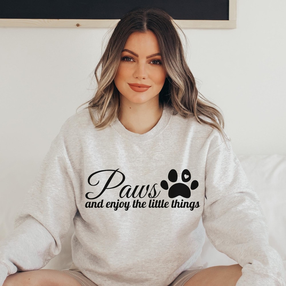 Enjoy the little things svg, dog quote svg, positive svg, dog mom svg, dog paw svg, motivational quote svg, inspirational quote svg, mug svg - 9.jpg
