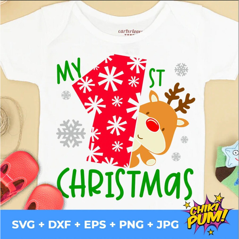 My First Christmas SVG My 1st Christmas Svg Baby First Christmas SVG Baby First Xmas SVG Christmas Baby Svg Newborn 1st Christmas - 1.jpg