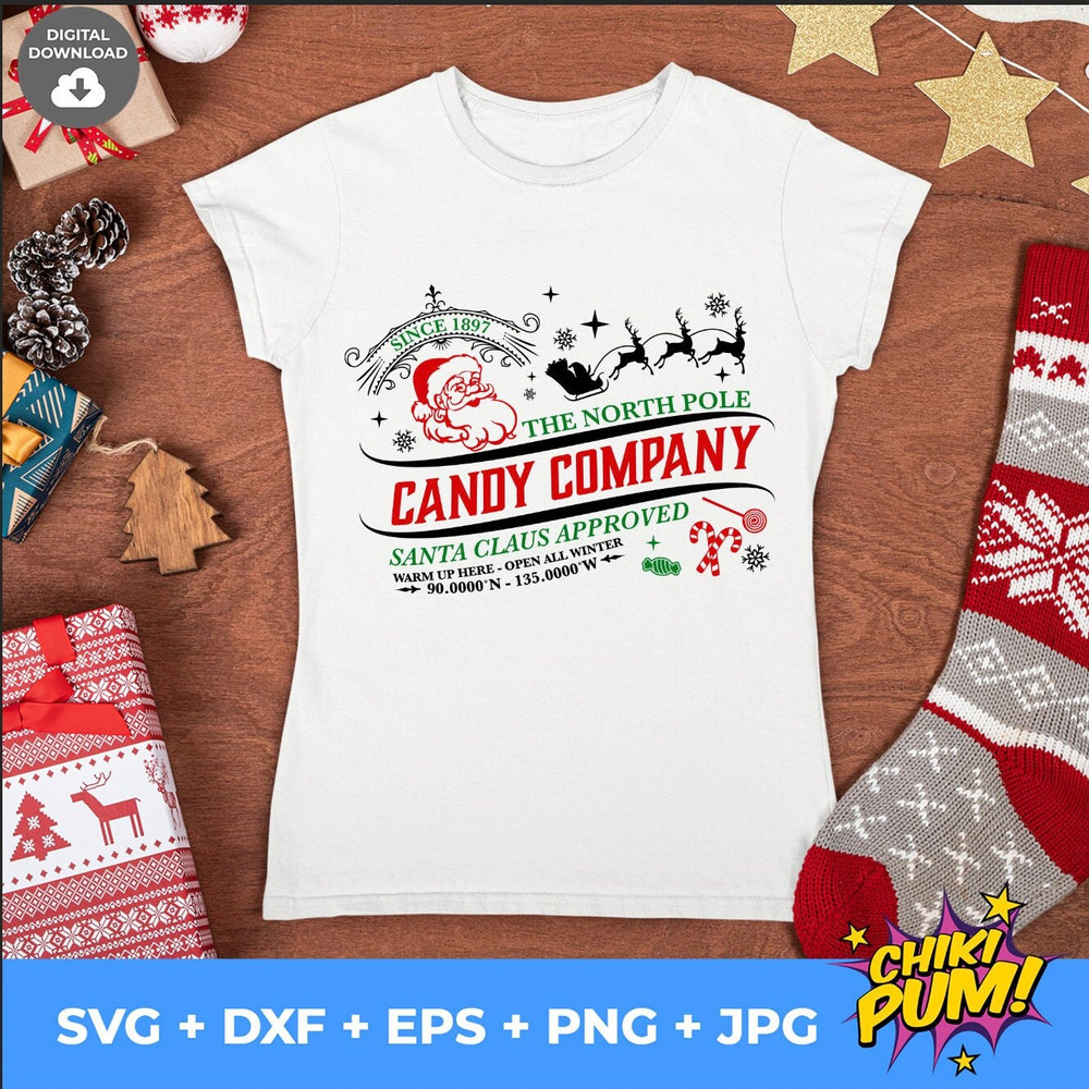 North Pole Candy Company SVG, Candy Company SVG, Christmas SVG, Candy Cane svg, png, eps, dxf, jpg - 3.jpg