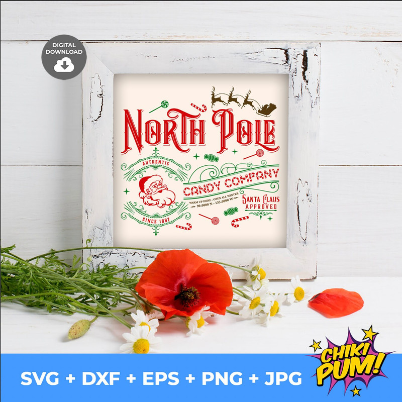 North Pole Candy Company SVG, Candy Company SVG, Christmas SVG, Christmas waterslide, Candy Company svg png dxf jpg eps - 2.jpg