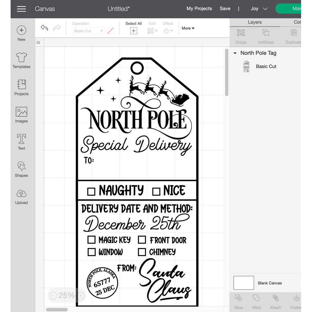 North Pole Delivery tag SVG, Christmas Gift Tag, Special Delivery from the North Pole, svg, png, jpg, dxf, eps - 3.jpg