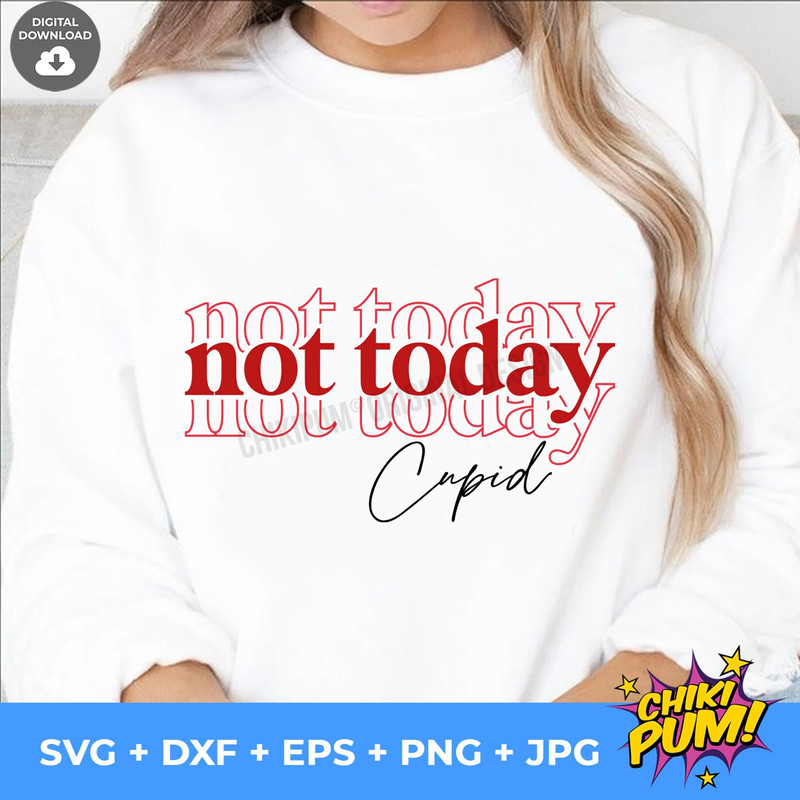 Not Today Cupid Svg, Funny Valentine's Day Svg, Valentine Png, Cricut, Silhouette - 5.jpg