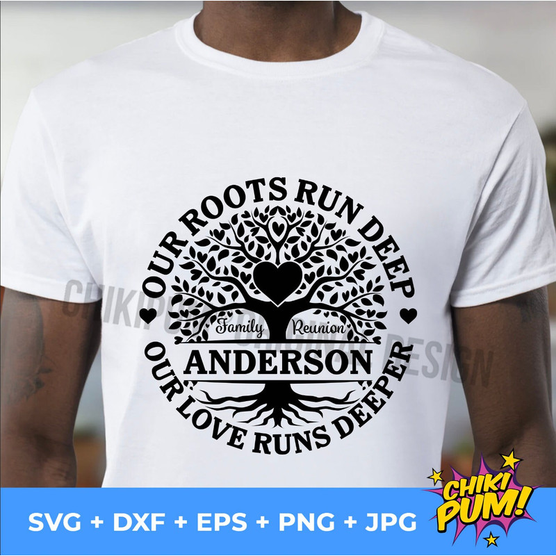 Our roots run deep but our love runs deeper SVG, Family Reunion SVG, Tree with roots SVG, Family reunion shirt png - 2.jpg