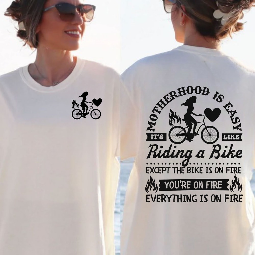 Motherhood is easy svg, It's like riding a bike svg, Motherhood svg, Being a mom is easy svg, Funny motherhood skull svg, Mom Life Svg - 2.jpg