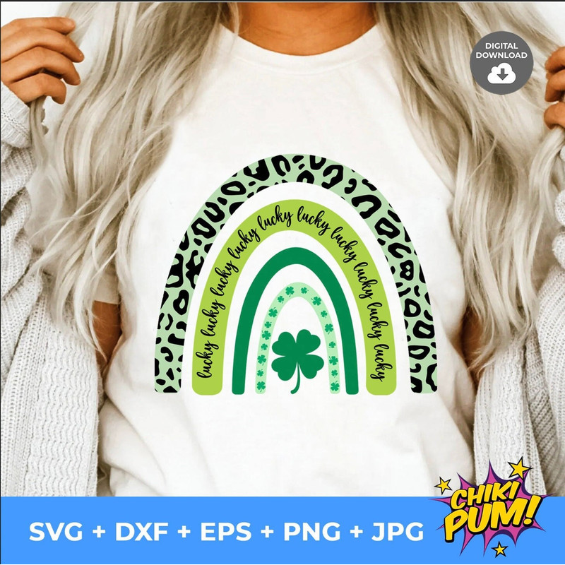 St Patricks rainbow SVG, Lucky rainbow, St Patricks day cut files, St Patricks SVG - 1.jpg