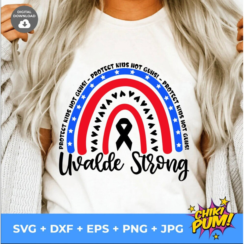 Uvalde Strong SVG, Uvalde Rainbow SVG, Pray For Texas SVG, Pray for Texas png - 2.jpg
