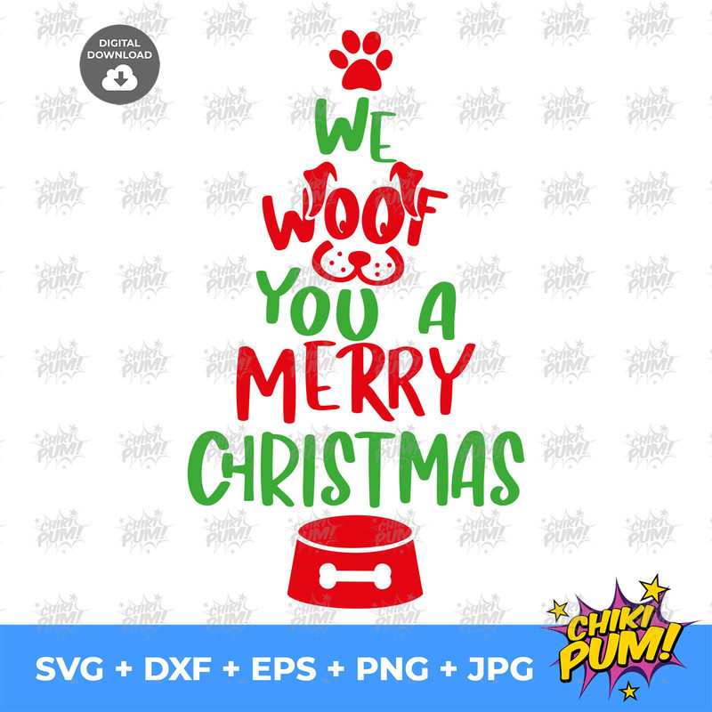 We woof you a Merry Christmas svg, Christmas Woof svg, Christmas Dog Tshirt, SVG file for Cricut - 5.jpg