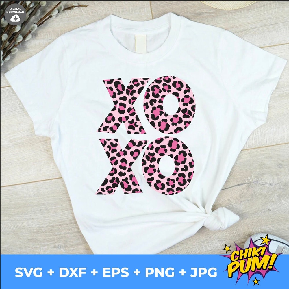 Xoxo Svg, Leopard Print svg, Valentine's Day Svg, Valentines Day Png, Cricut, Silhouette - 1.jpg