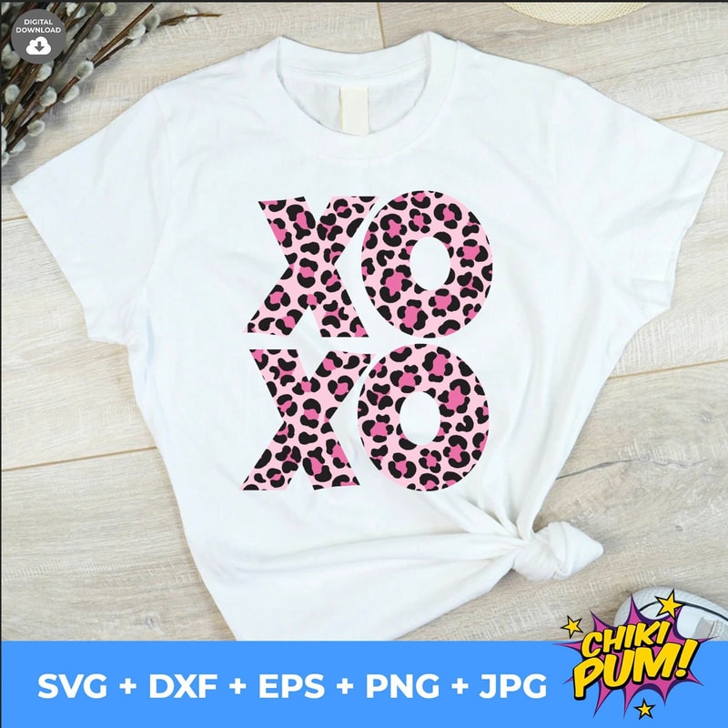 Xoxo Svg, Leopard Print svg, Valentine's Day Svg, Valentines Day Png, Cricut, Silhouette - 1.jpg