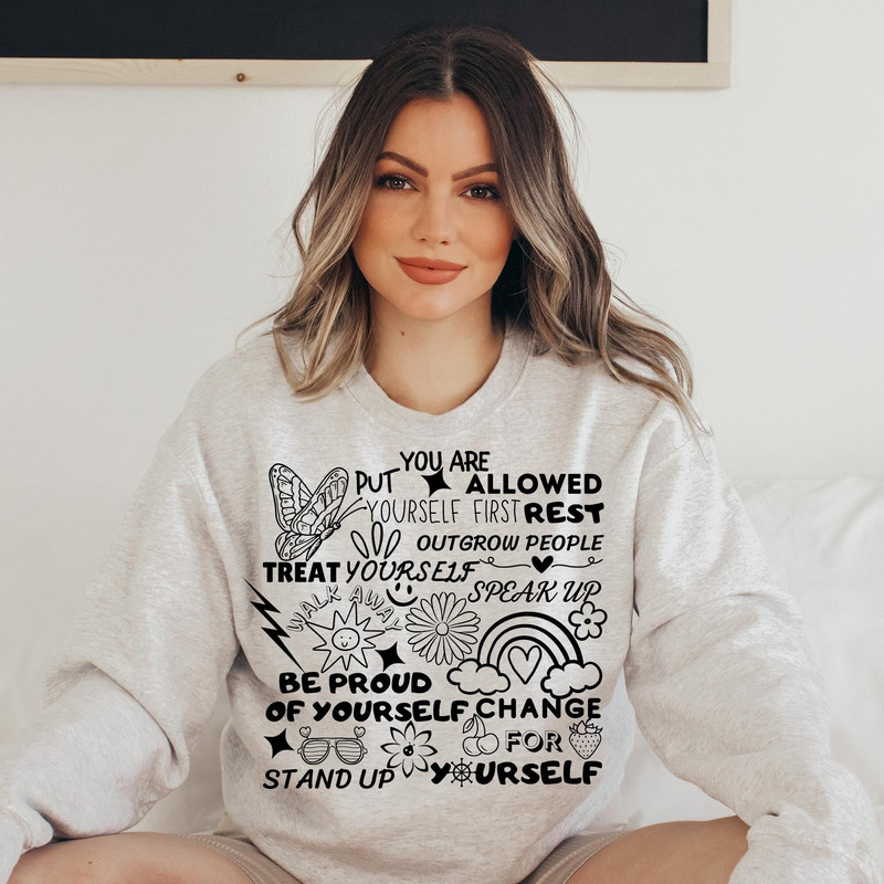 You Are Allowed To Thrive svg, Retro shirt svg, Front pocket svg, Aesthetic svg designs, Groovy svg, Motivational quote svg - 4.jpg