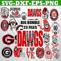 bundle 23 files georgia bulldogs football team svg, georgia bulldogs svg, n c a a teams svg, n c a a svg, png, dxf, eps,