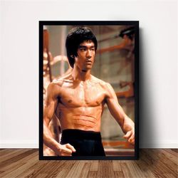 bruce lee poster canvas wall art home decor (no frame)