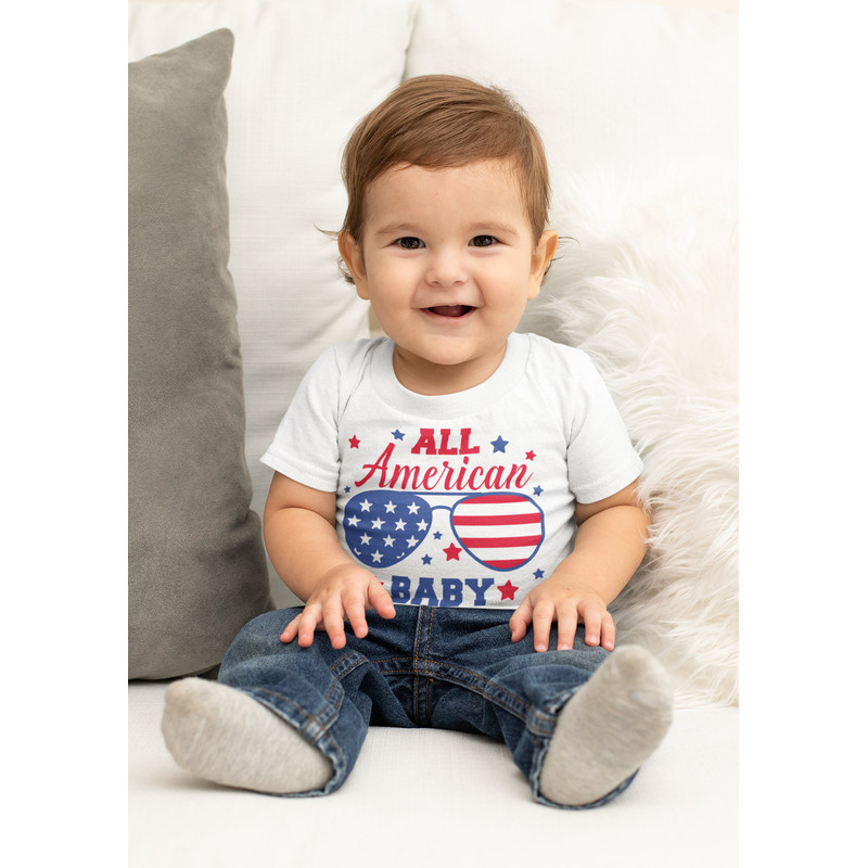 All American Baby Svg, Boy 4th of July Svg, Funny 4th of July Svg, July Fourth, Star Spangled, Kids Patriotic Svg File for Cricut - 2.jpg