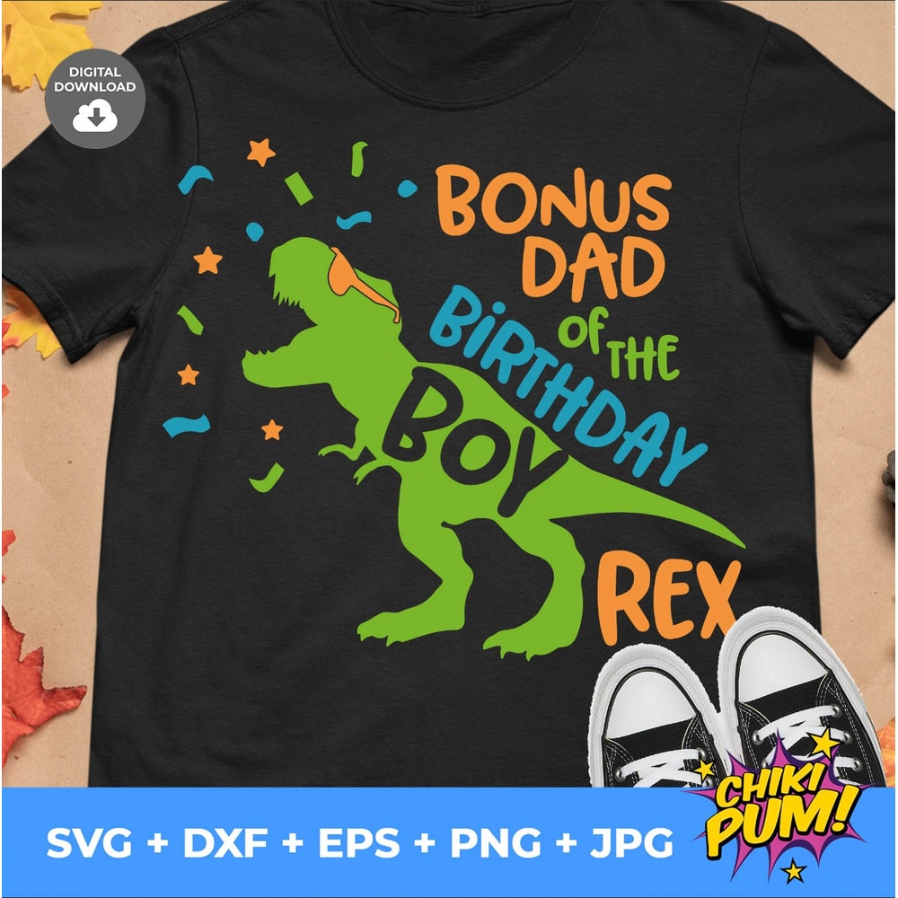 Bonus dad svg, Saurus family bundle, T-Rex Shirt Design, T Rex Birthday Svg - 10.jpg