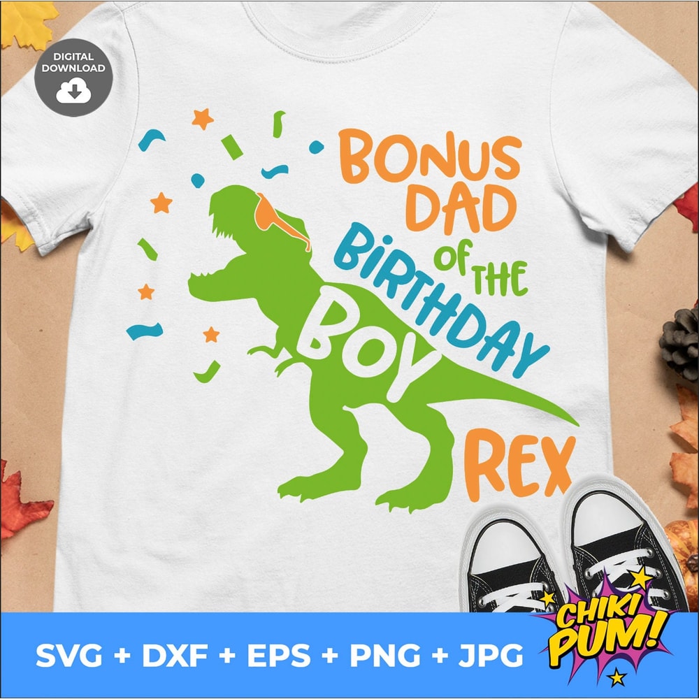 Bonus dad svg, Saurus family bundle, T-Rex Shirt Design, T Rex Birthday Svg - 2.jpg