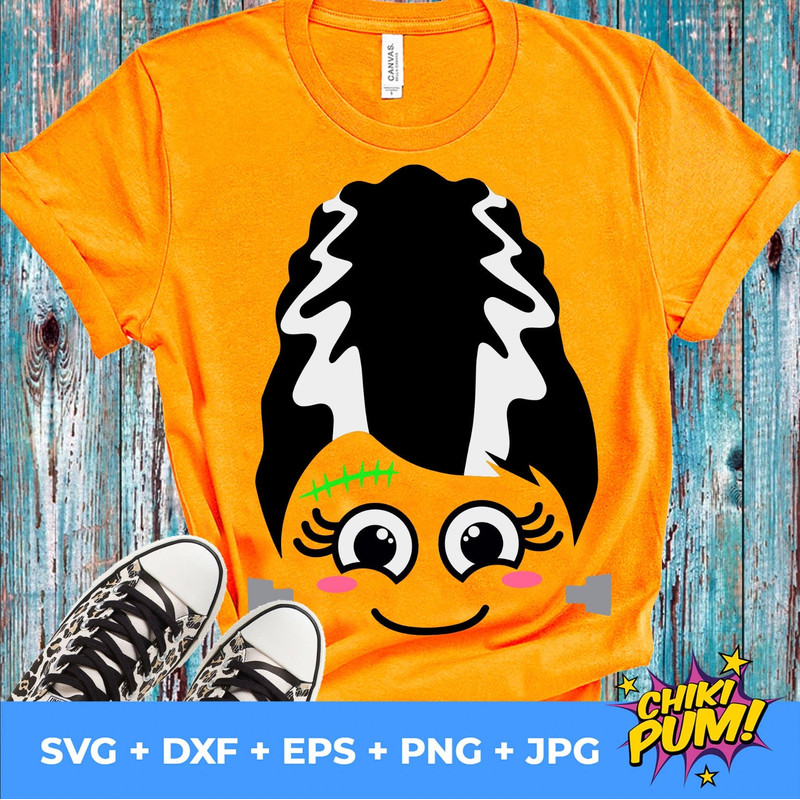 Bride of Frankenstein SVG, Frankenstein Svg, Halloween Svg, Halloween Girl svg, So Franken Cute Girl, Cut Files - 1.jpg