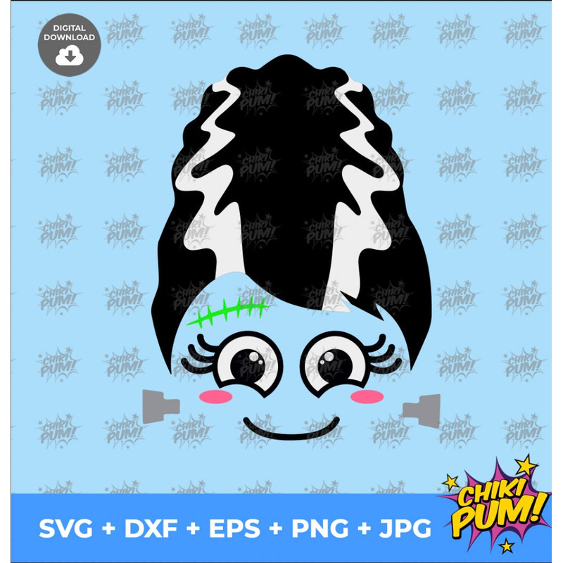 Bride of Frankenstein SVG, Frankenstein Svg, Halloween Svg, Halloween Girl svg, So Franken Cute Girl, Cut Files - 5.jpg