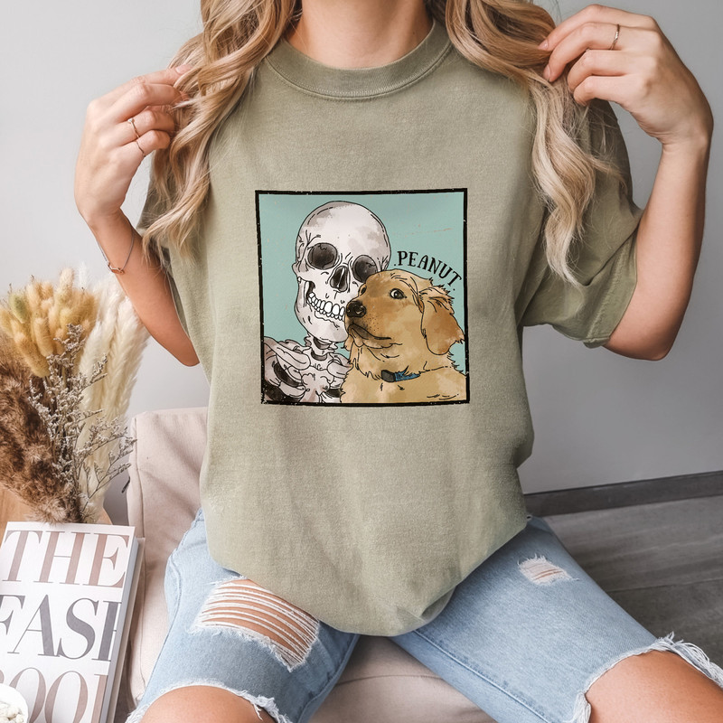 Custom Comfort Colors Dog Shirt, Personalized Pet Photo and Name, Watercolor Illustration, Dog Portraits from Photos - 5.jpg