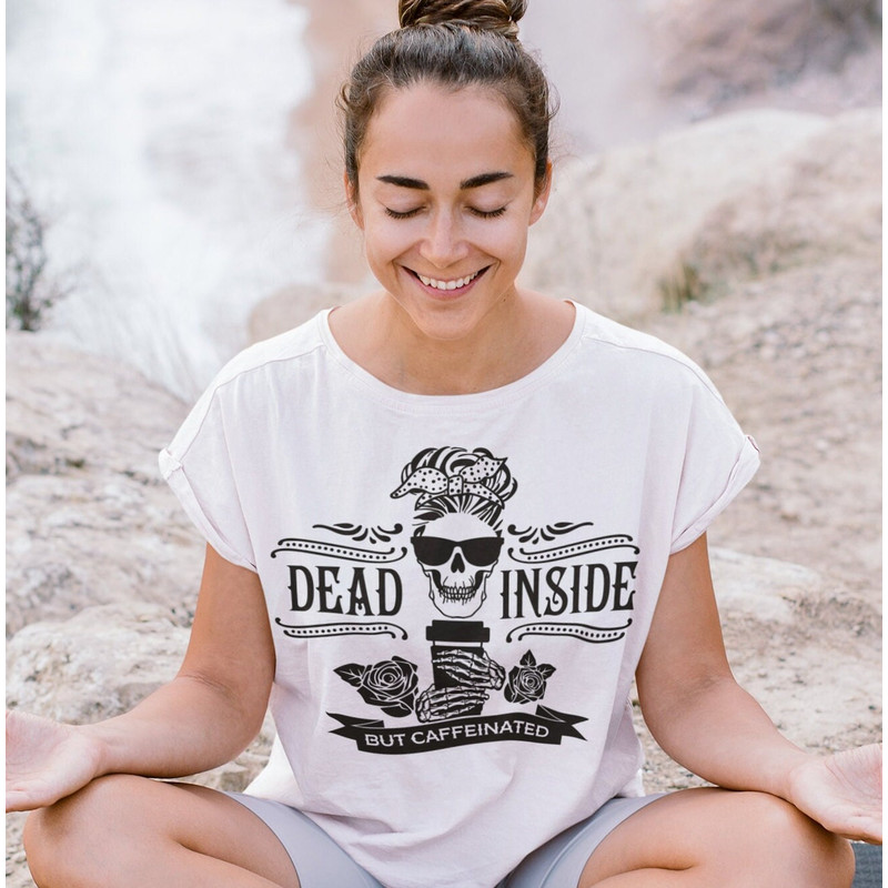 Dead inside but caffeinated SVG Mama needs coffee Halloween skeleton svg Mom skull svg svg files cricut Digital Downloads - 5.jpg