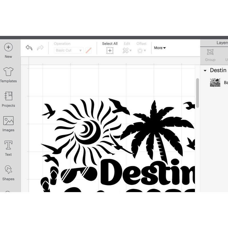 Destin Beach 2023 svg, Summer Beach Vacation, Destin Florida svg, Iron on, cut file silhouette, cricut Instant download - 5.jpg