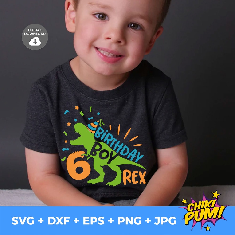 Dinosaur Birthday Boy Family Bundle Svg, Family Saurus svg, Boys T Rex Party Svg, Dxf, Eps, Png, Dino Shirt Design, Silhouette Cricut - 4.jpg