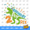 Dinosaur Birthday Boy Svg, Two T-Rex birthday, 2nd Birthday, Second Birthday SVG, T-Rex Tshirt Design, Kids SVG design - 2.jpg