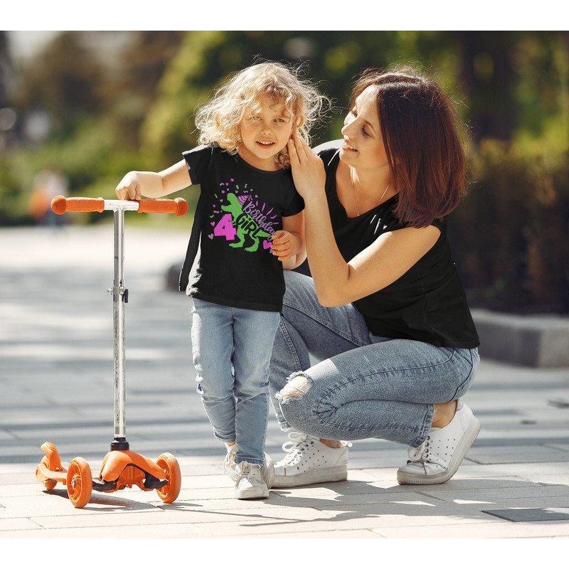 Dinosaur Birthday Girl Svg, Fourth Birthday Cut File, Four Rex Svg, 4th Birthday Svg Dxf Eps Png, T-Rex Shirt Design, Silhouette Cricut - 7.jpg