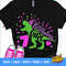 Dinosaur Birthday Girl Svg, Seventh Birthday Cut File, Seven Rex Svg, 7th Birthday Svg Dxf Eps Png, T-Rex Shirt Design, Silhouette Cricut - 1.jpg