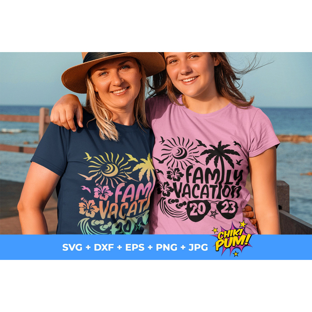 Family vacation 2023 SVG, Summer vacation SVG, Summer 2023, Family Beach Vacation, Vacation shirts SVG, Family Trip cut files - 10.jpg