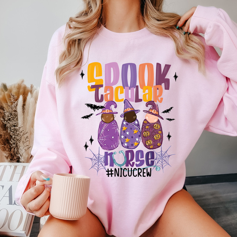 NICU Nurse Sweatshirt, Halloween Nurse Sweatshirt, Neonatal ICU Shirt, Nurse Squad Sweater, NICU Nurse Gift, Nurse Appreciation Gift - 1.jpg