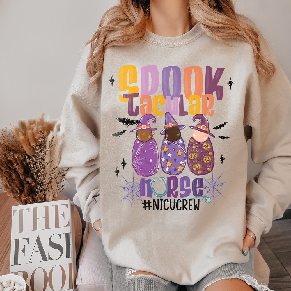 NICU Nurse Sweatshirt, Halloween Nurse Sweatshirt, Neonatal ICU Shirt, Nurse Squad Sweater, NICU Nurse Gift, Nurse Appreciation Gift - 2.jpg