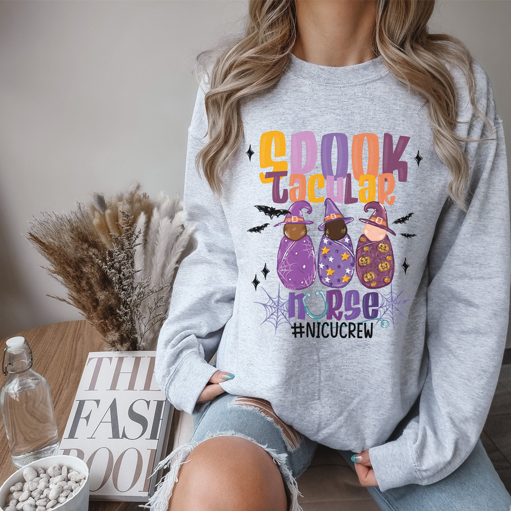 NICU Nurse Sweatshirt, Halloween Nurse Sweatshirt, Neonatal ICU Shirt, Nurse Squad Sweater, NICU Nurse Gift, Nurse Appreciation Gift - 4.jpg