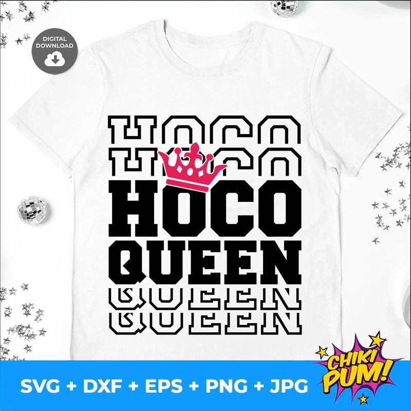 Homecoming Queen SVG, Hoco Queen svg, Homecoming svg,  Digital Download - 1.jpg