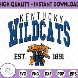Vintage 90's Kentucky Wildcats Svg, Kentucky Svg , Vintage Style University Of Kentucky Png Svg dxf NCAA Svg, NCAA Sport
