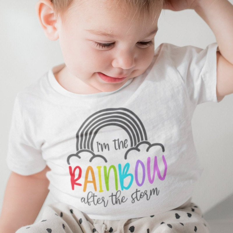 I'm The Rainbow After The Storm SVG, Rainbow Baby SVG, svg, Baby SVG, Little miracle svg, Newborn svg, dxf, png, eps, jpg, Instant download - 3.jpg