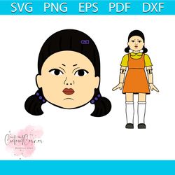 squid game doll svg, squid game doll head svg, game svg, trending svg